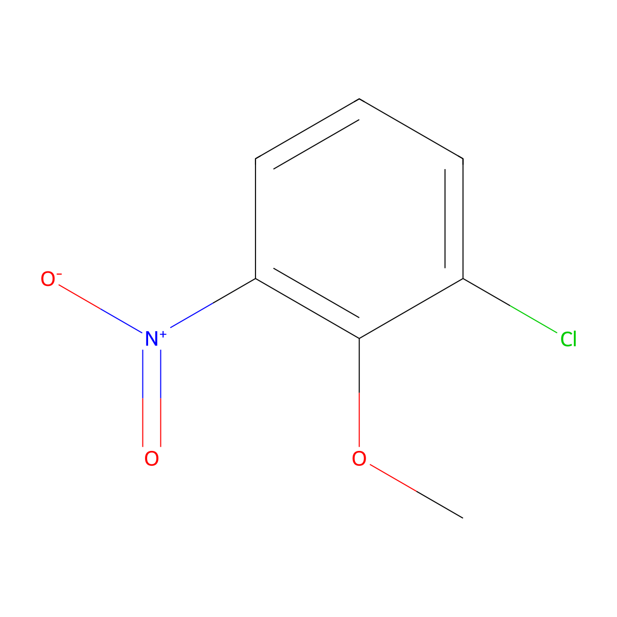 1-Chloro-2-methoxy-3-nitrobenzene molecular structure, CAS 80866-77-9