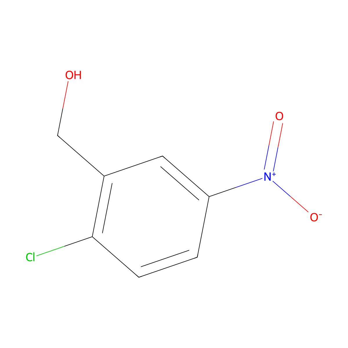 2-Chloro-5-nitrobenzyl alcohol molecular structure, CAS 80866-80-4
