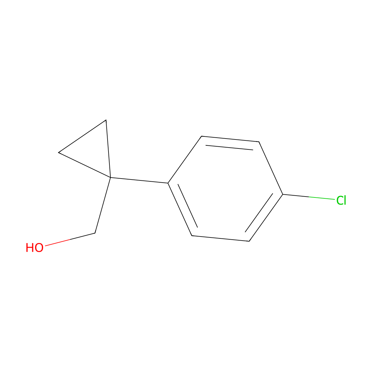 1-(4-Chlorophenyl)-1-Cyclopropanemethanol molecular structure, CAS 80866-81-5