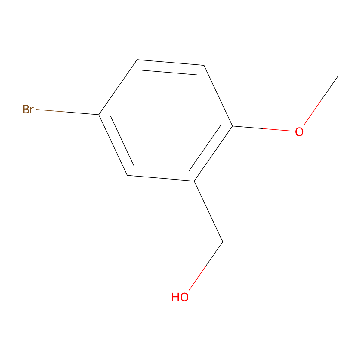 5-Bromo-2-methoxybenzyl alcohol molecular structure, CAS 80866-82-6