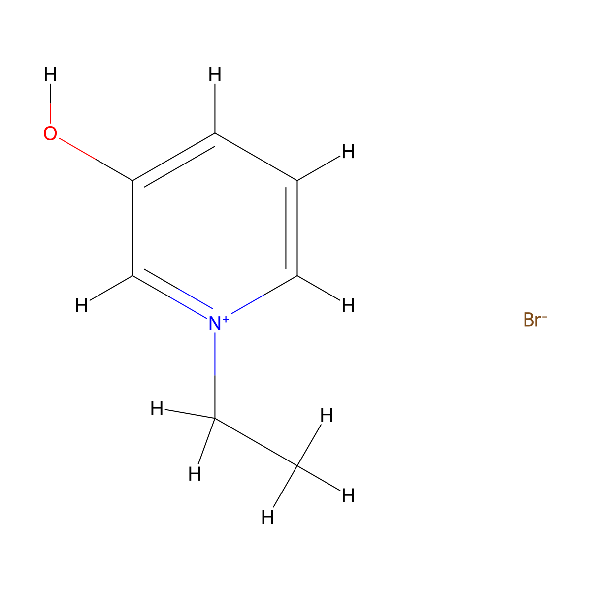 1-Ethyl-3-hydroxypyridinium bromide molecular structure, CAS 80866-84-8