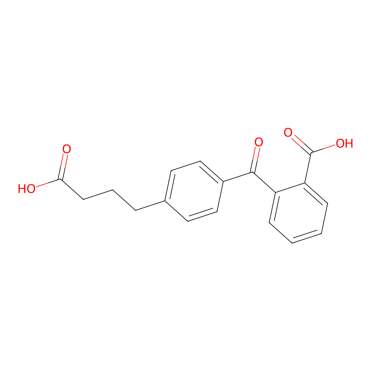 4-[4-(2-Carboxybenzoyl)phenyl]butyric acid molecular structure, CAS 80866-86-0