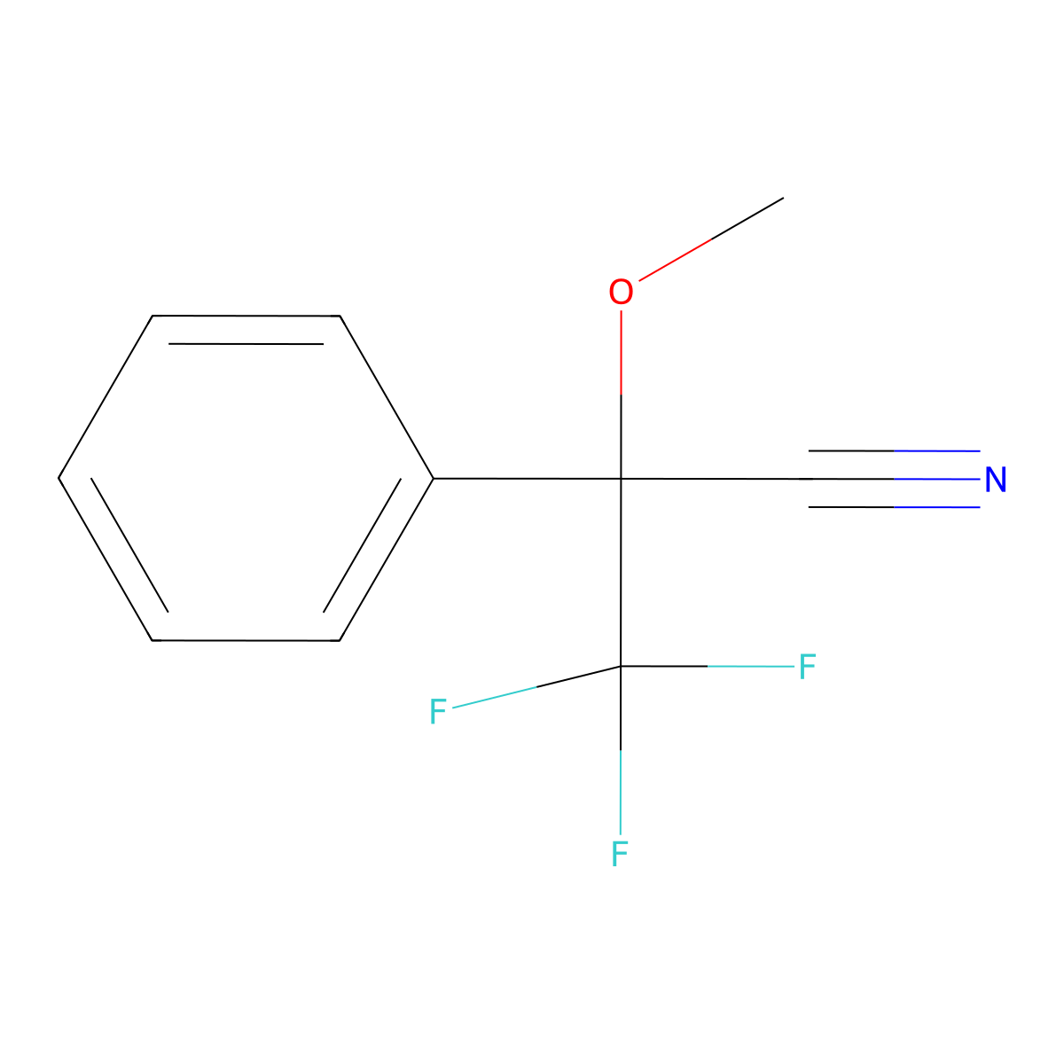Methoxyphenyl(trifluoromethyl)acetonitrile molecular structure, CAS 80866-87-1