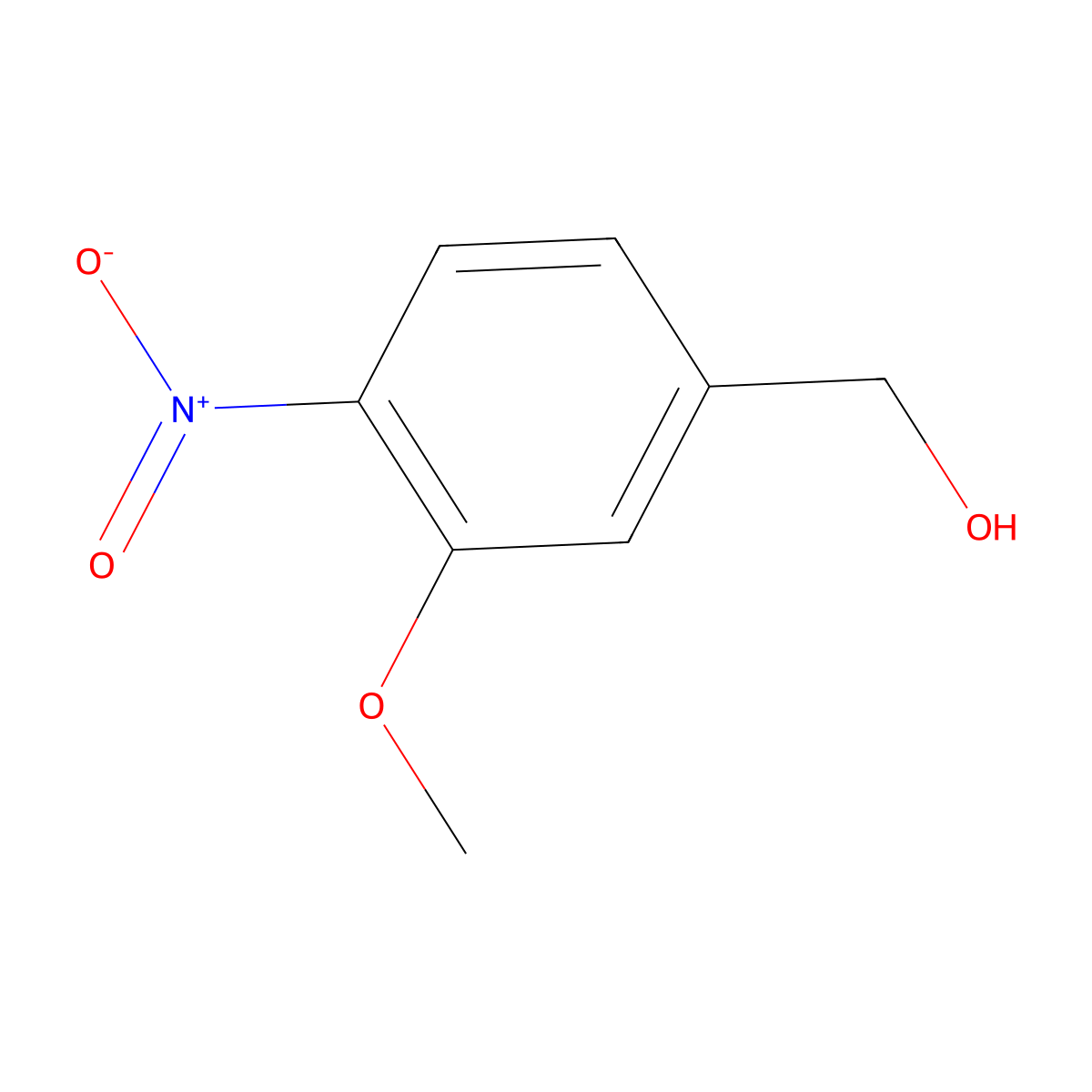 3-Methoxy-4-nitrobenzyl alcohol molecular structure, CAS 80866-88-2