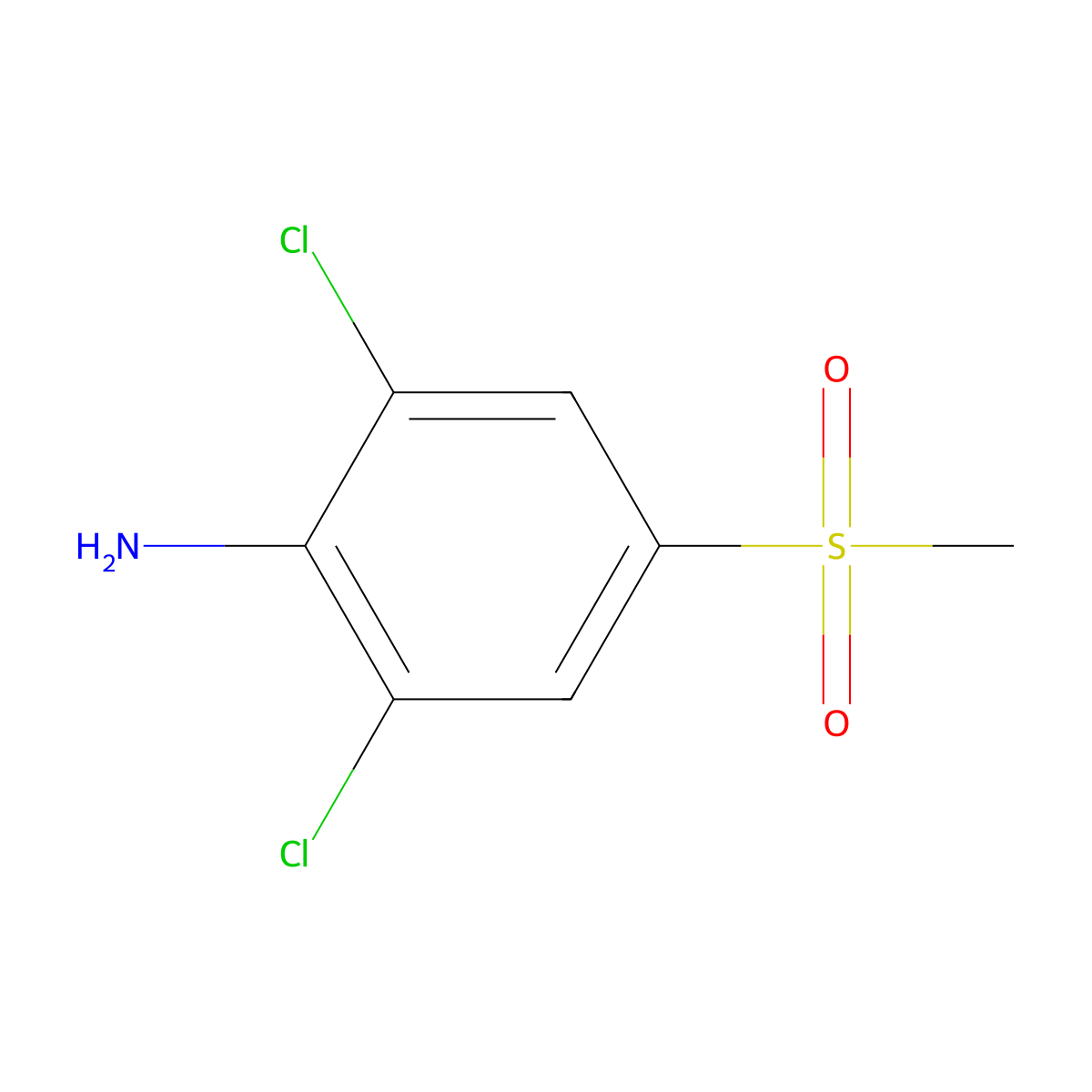 2,6-Dichloro-4-mesylaniline molecular structure, CAS 80866-96-2