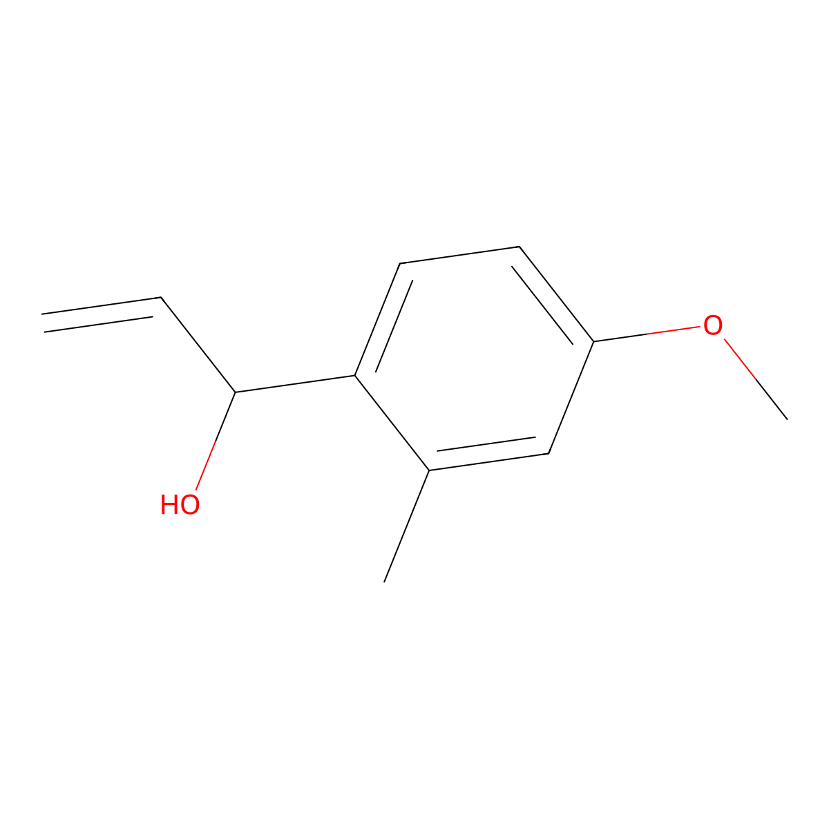 1-(4-Methoxy-2-methylphenyl)prop-2-en-1-ol molecular structure, CAS 80868-64-0