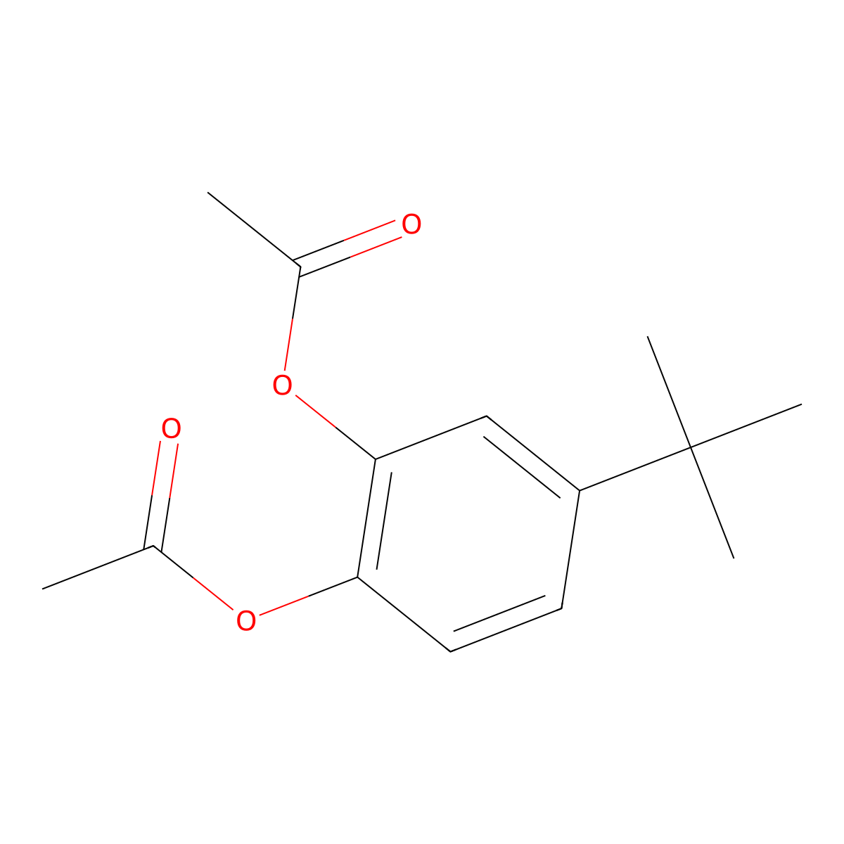 (2-Acetyloxy-4-tert-butylphenyl) acetate molecular structure, CAS 80869-94-9
