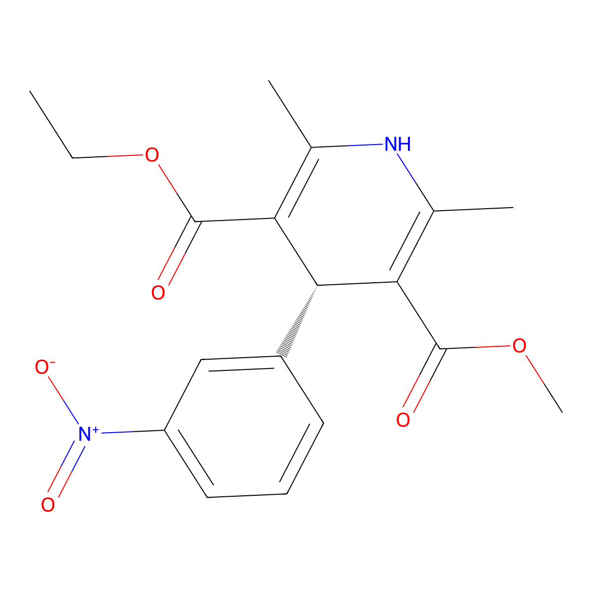 (S)-Nitrendipine molecular structure, CAS 80873-62-7