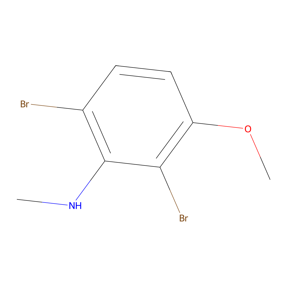 2,6-Dibromo-3-methoxy-N-methylaniline molecular structure, CAS 808736-58-5