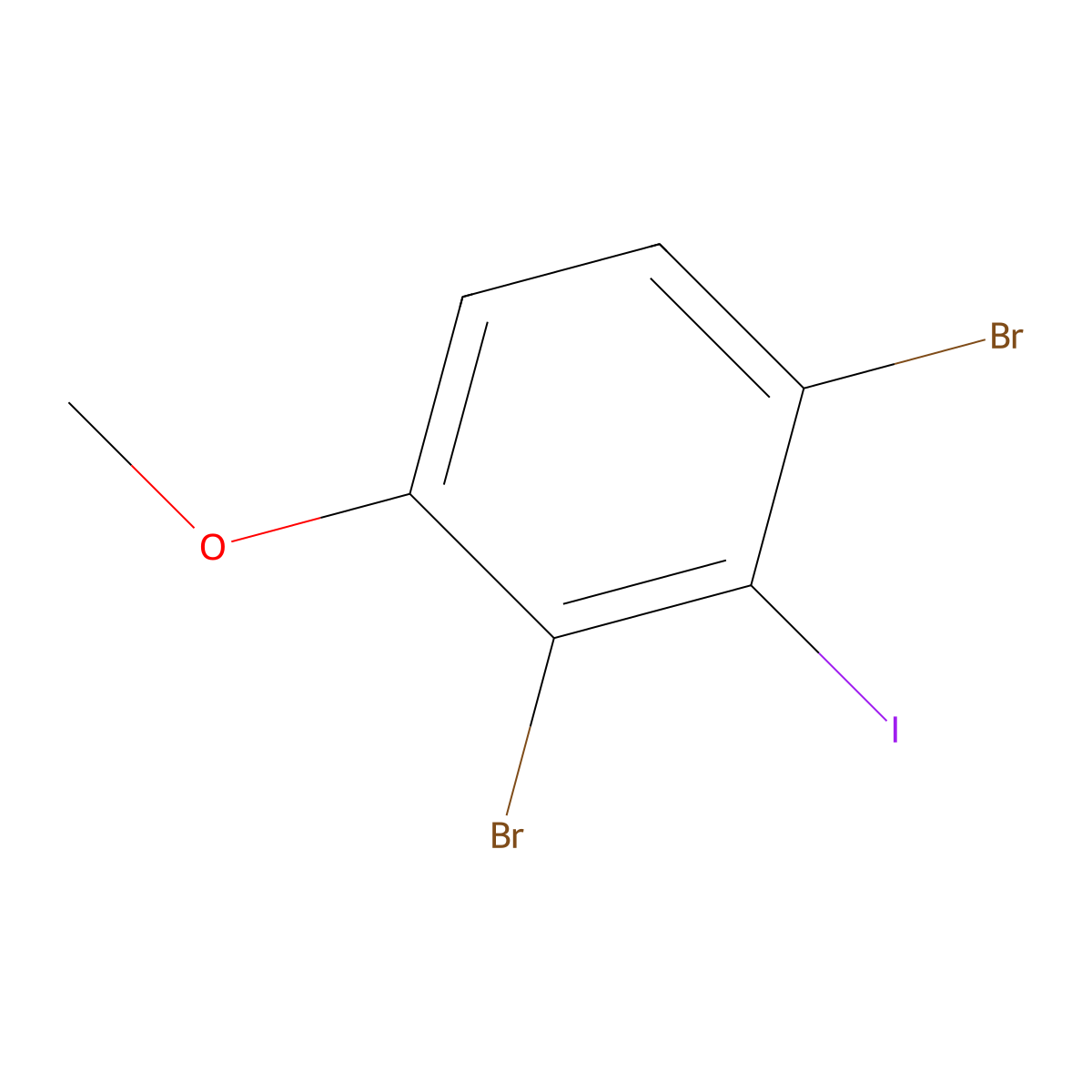 1,3-Dibromo-2-iodo-4-methoxybenzene molecular structure, CAS 808736-59-6