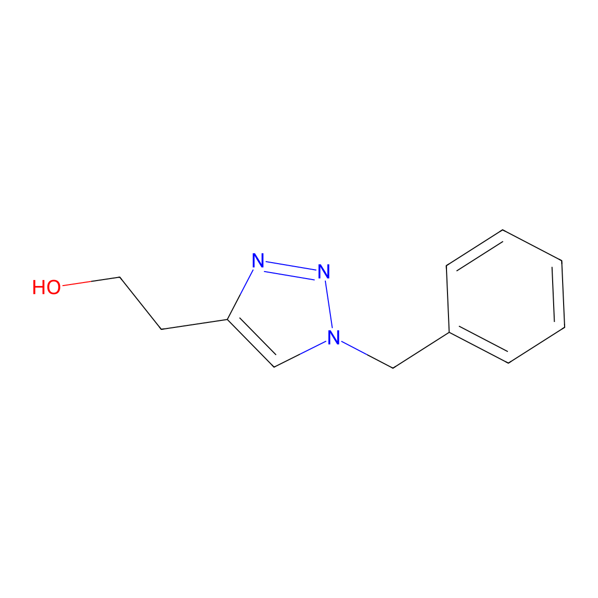 2-(1-benzyl-1H-1,2,3-triazol-4-yl)ethan-1-ol molecular structure, CAS 808736-97-2