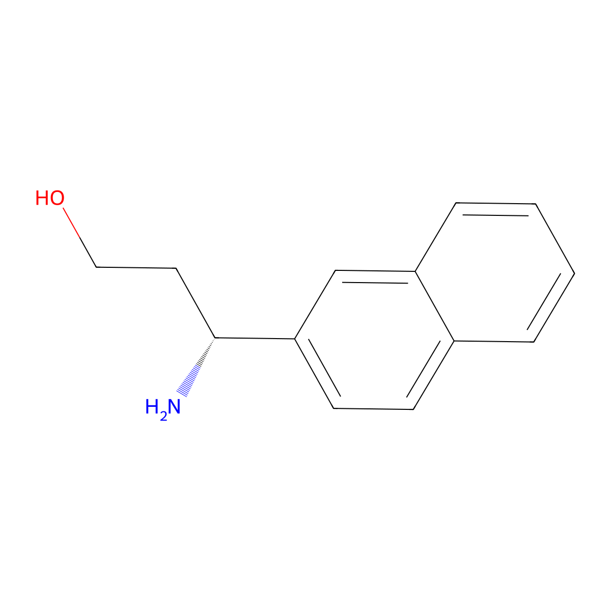 (3R)-3-amino-3-(naphthalen-2-yl)propan-1-ol molecular structure, CAS 808737-04-4
