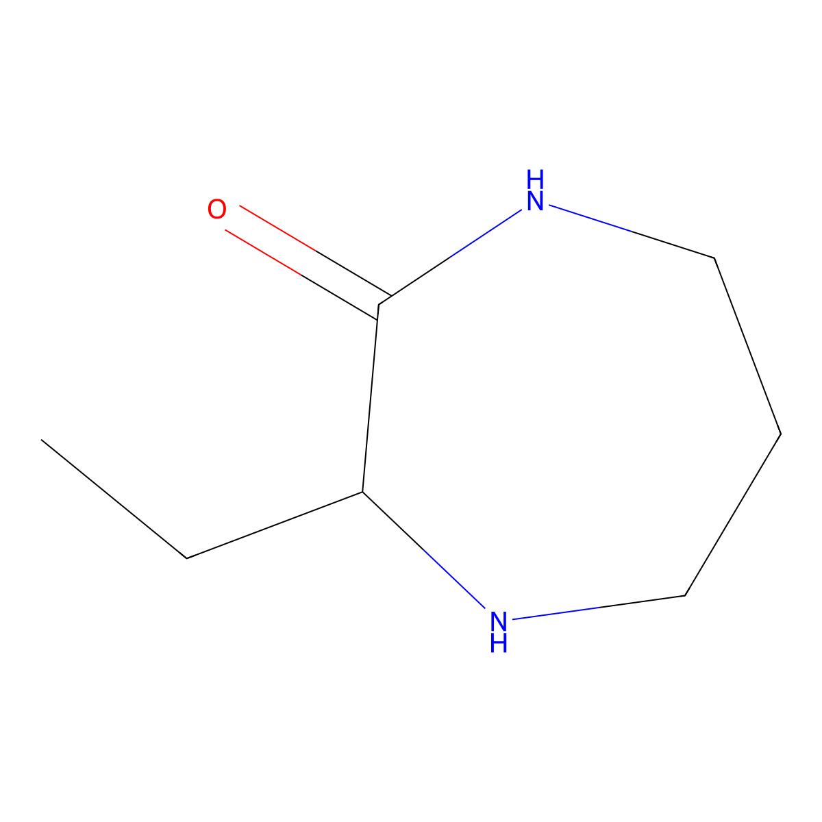 3-Ethyl-1,4-diazepan-2-one molecular structure, CAS 808737-30-6