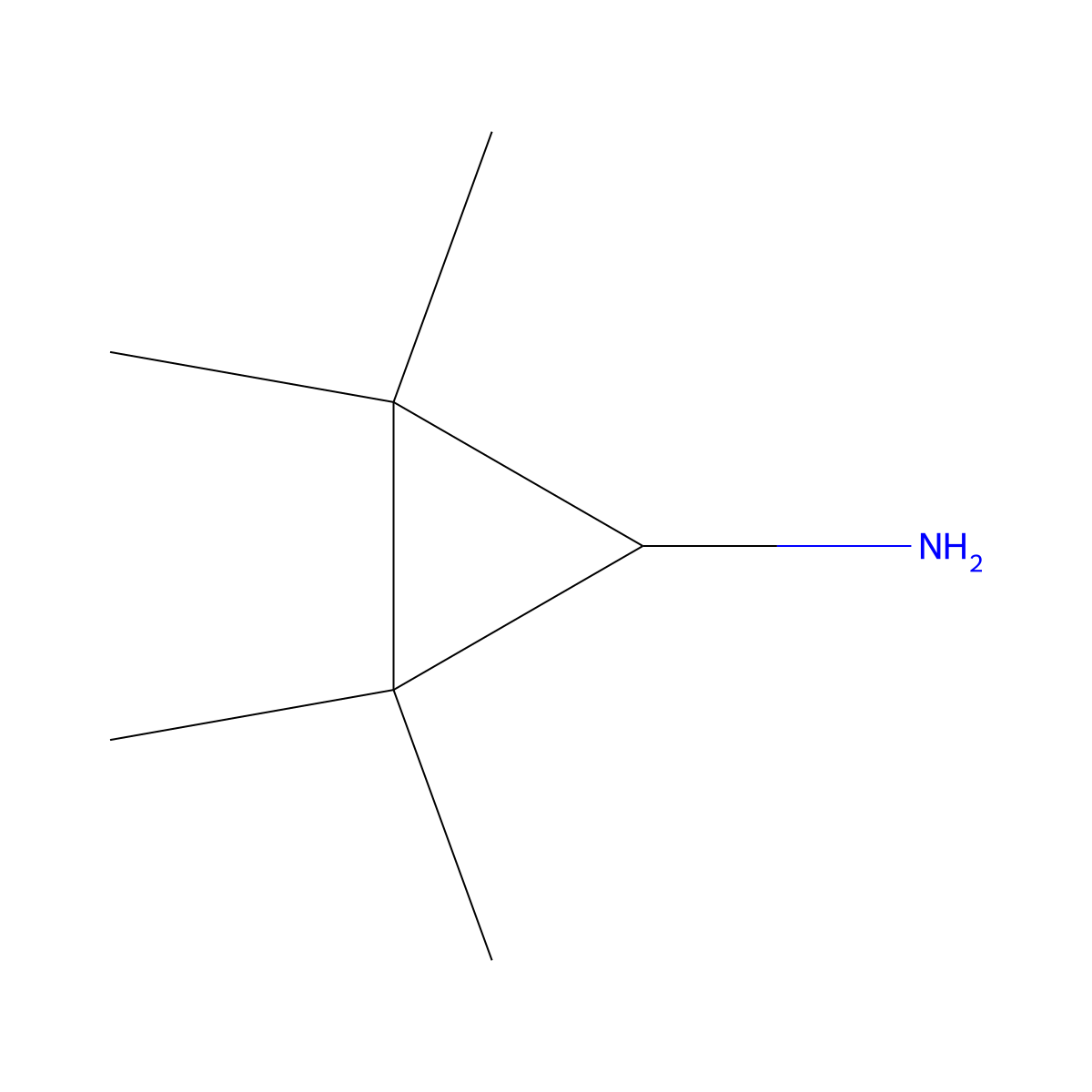 2,2,3,3-Tetramethylcyclopropan-1-amine molecular structure, CAS 80874-88-0