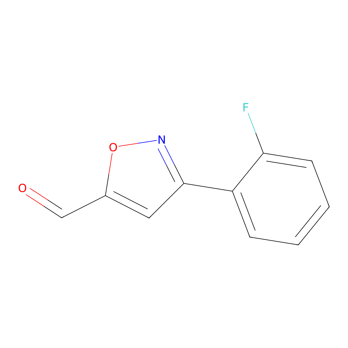 3-(2-Fluorophenyl)isoxazole-5-carbaldehyde molecular structure, CAS 808740-52-5