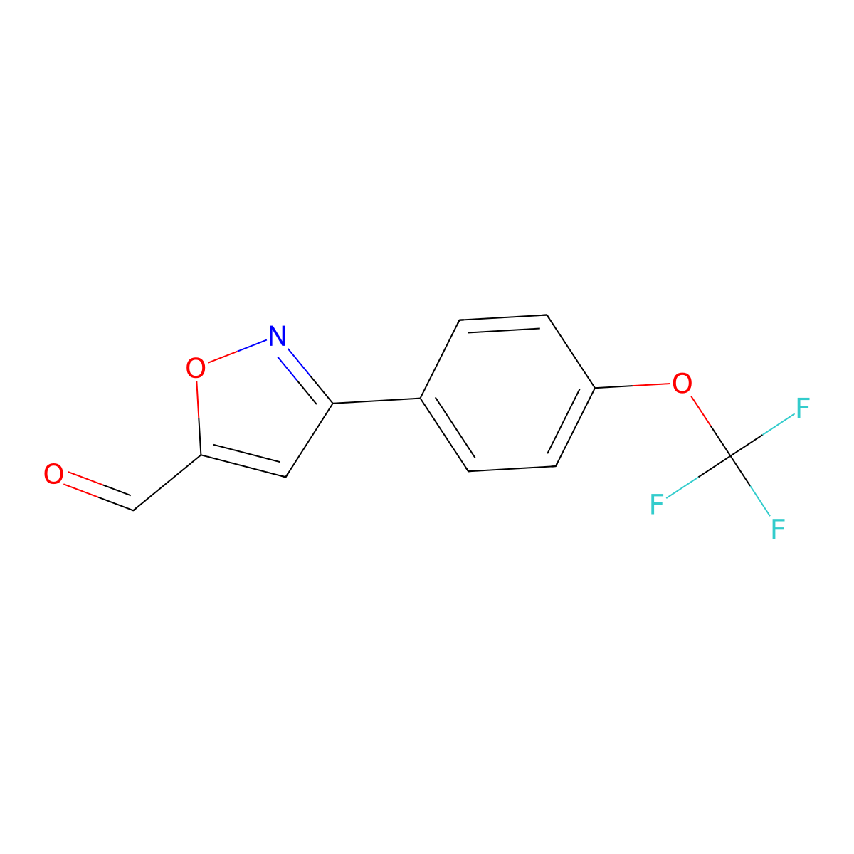 3-[4-(Trifluoromethoxy)phenyl]-1,2-oxazole-5-carbaldehyde molecular structure, CAS 808740-69-4