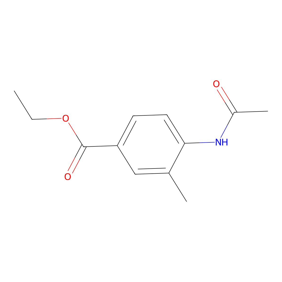 Ethyl 4-acetamido-3-methylbenzoate molecular structure, CAS 808745-05-3