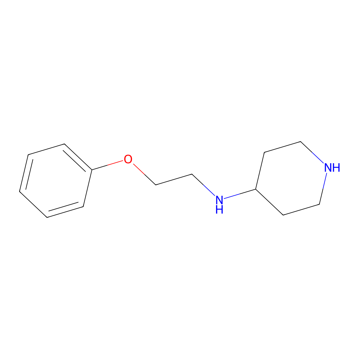N-(2-phenoxyethyl)piperidin-4-amine molecular structure, CAS 808749-04-4