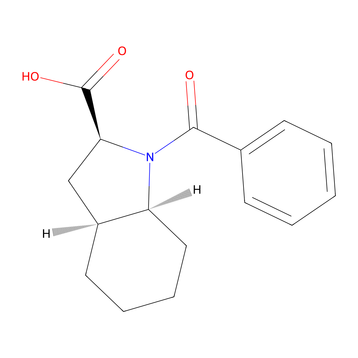 (2S,3aS,7aS)-1-benzoyl-octahydro-1H-indole-2-carboxylic acid molecular structure, CAS 80875-99-6