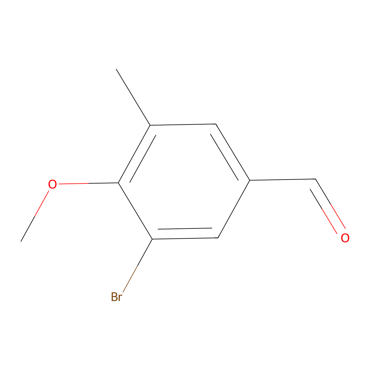 3-Bromo-4-methoxy-5-methylbenzaldehyde molecular structure, CAS 808750-22-3