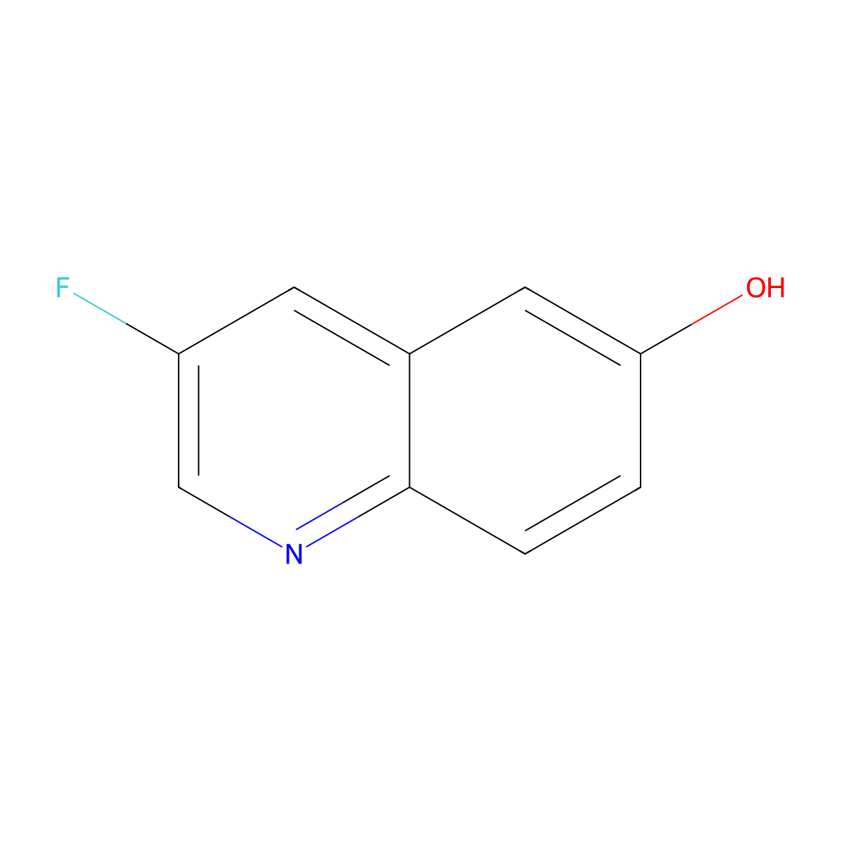 3-Fluoroquinolin-6-ol molecular structure, CAS 808755-53-5