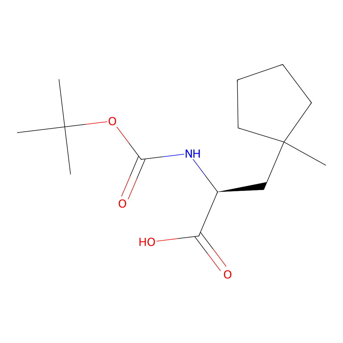 N-Boc-3-(1-methylcyclopentyl)-L-alanine molecular structure, CAS 808755-57-9