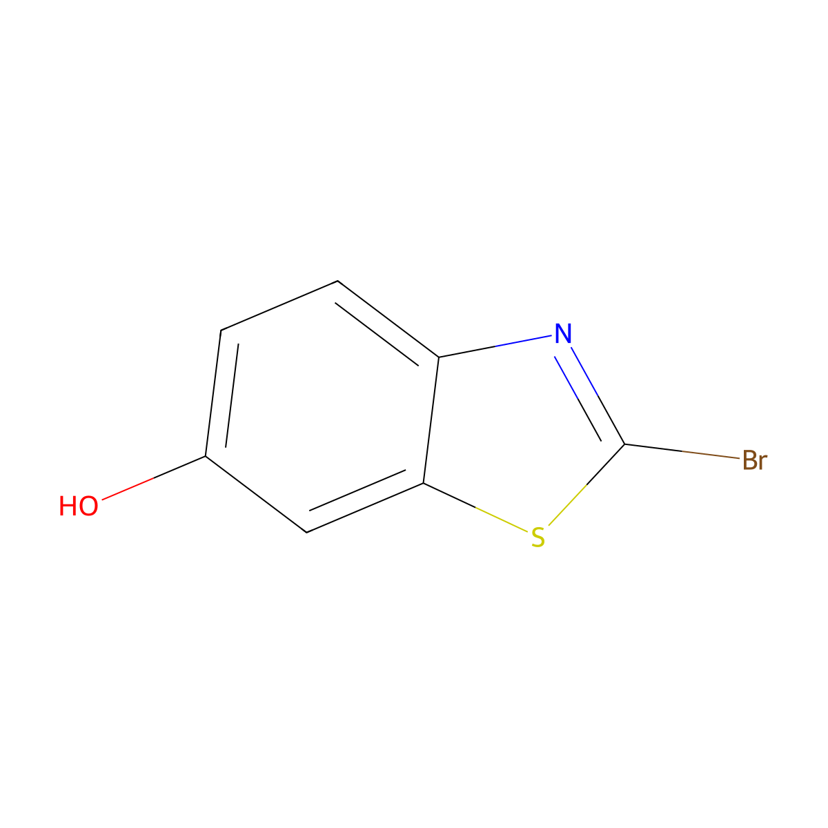 2-Bromo-1,3-benzothiazol-6-ol molecular structure, CAS 808755-67-1