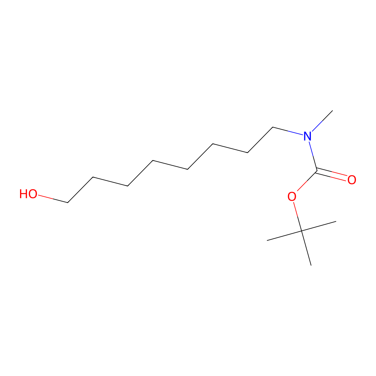 Carbamic acid, (8-hydroxyoctyl)methyl-, 1,1-dimethylethyl ester molecular structure, CAS 808757-09-7