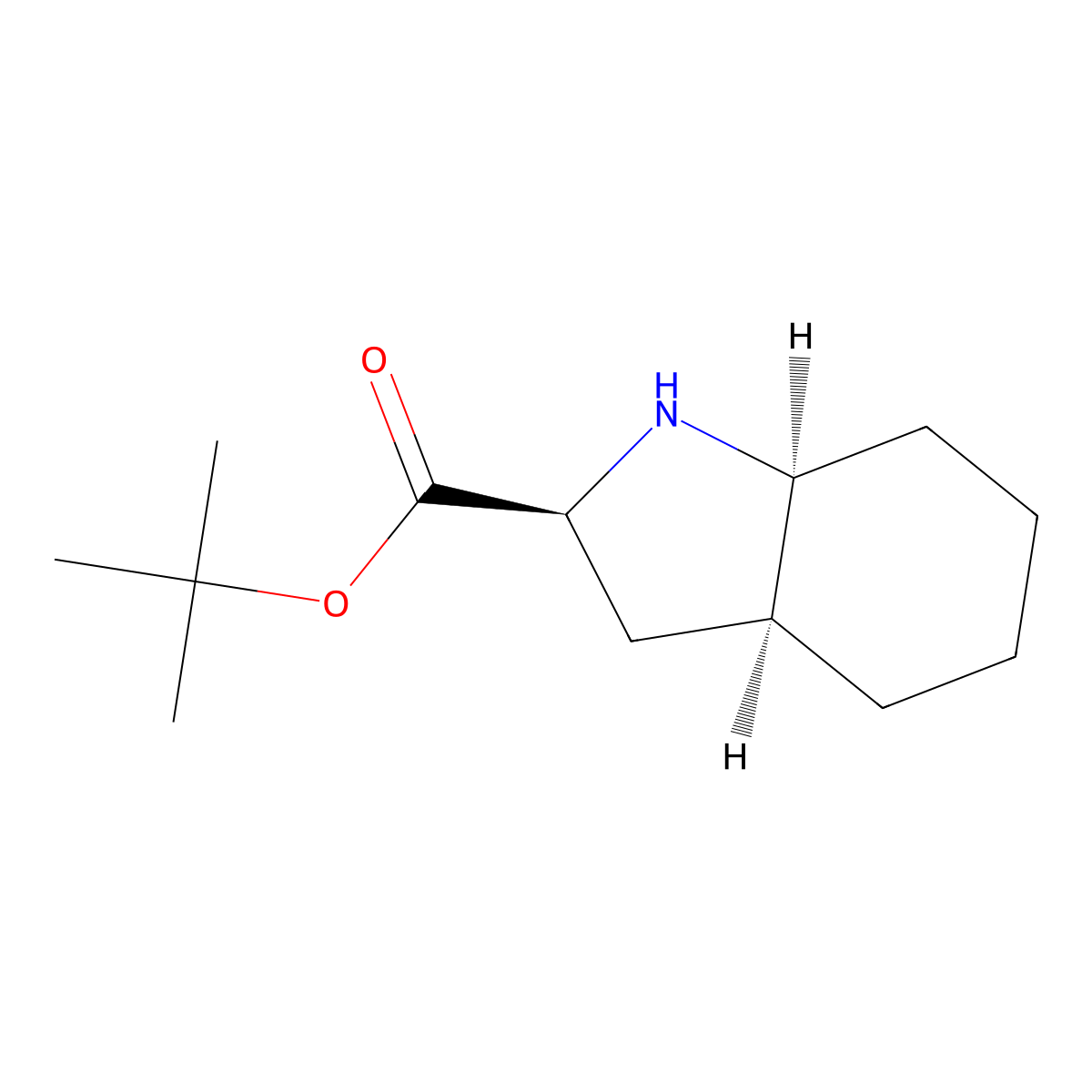 (2S, 3aS,7aS)-Octahydro-indole-2-carboxylic acid tert-butyl ester molecular structure, CAS 80876-00-2