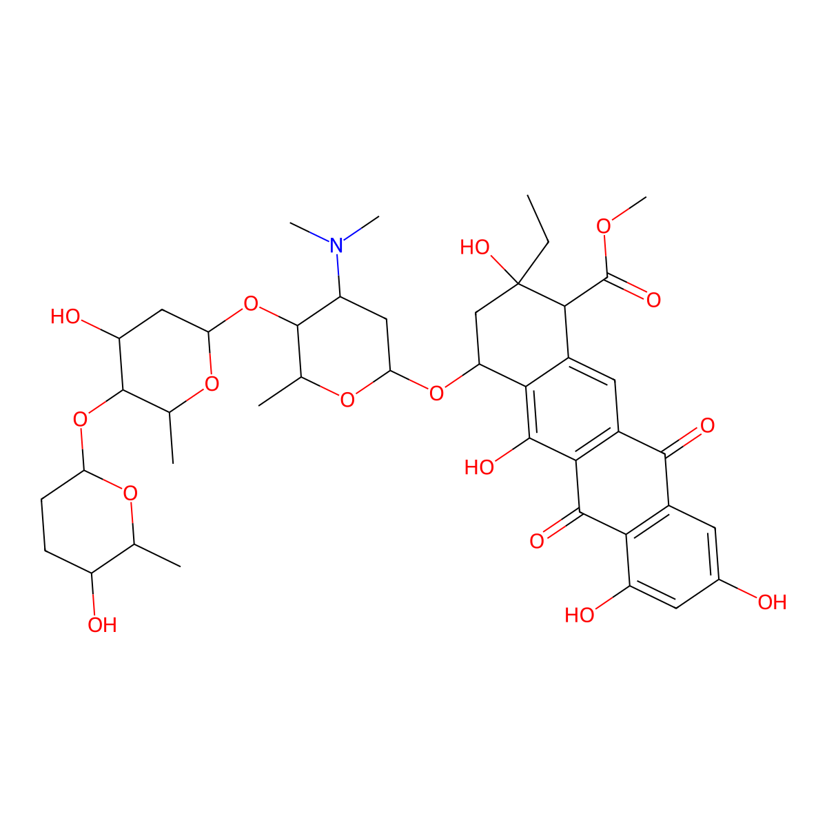 2-Hydroxyaclacinomycin M molecular structure, CAS 80876-81-9