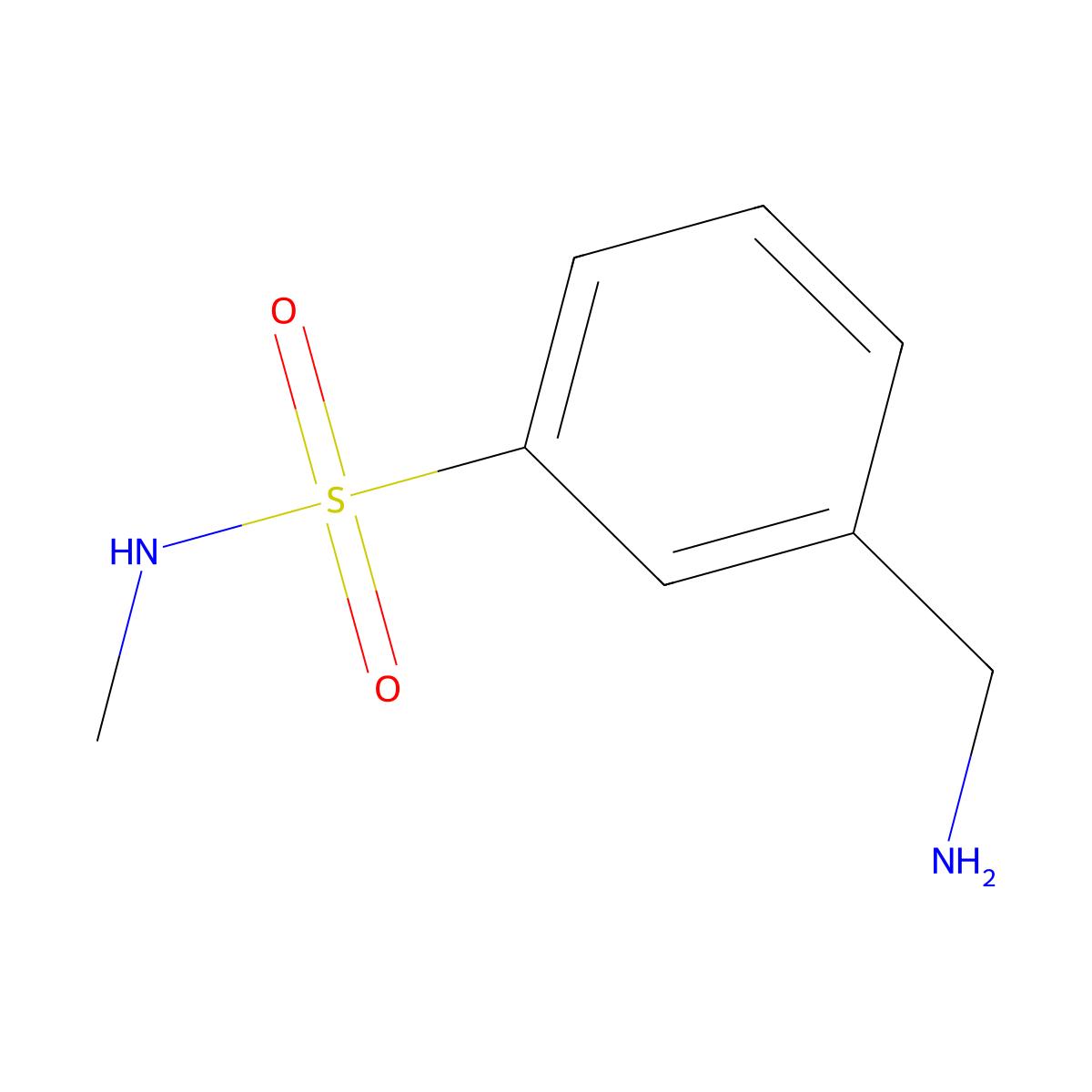 3-(aminomethyl)-N-methylbenzenesulfonamide molecular structure, CAS 808761-43-5