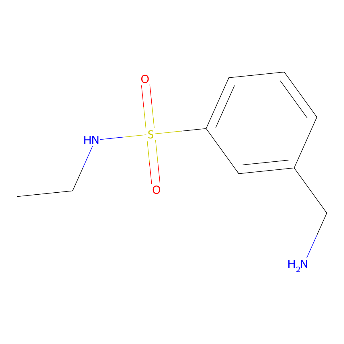 3-(Aminomethyl)-n-ethylbenzene-1-sulfonamide molecular structure, CAS 808761-44-6