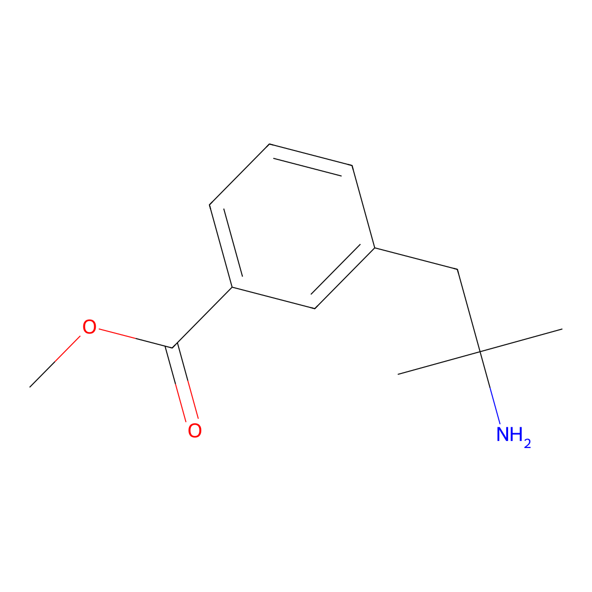 Methyl 3-(2-amino-2-methylpropyl)benzoate molecular structure, CAS 808769-11-1