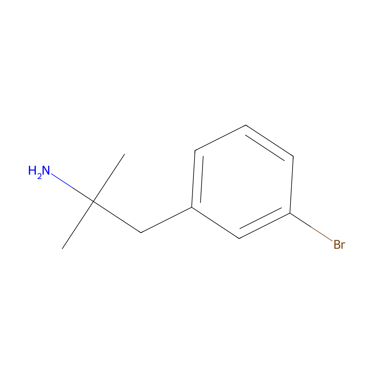 1-(3-Bromophenyl)-2-methylpropan-2-amine molecular structure, CAS 808769-14-4
