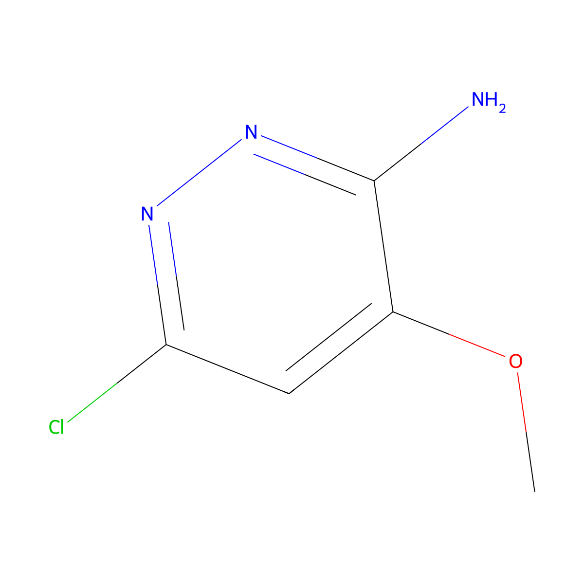 6-Chloro-4-methoxypyridazin-3-amine molecular structure, CAS 808770-39-0