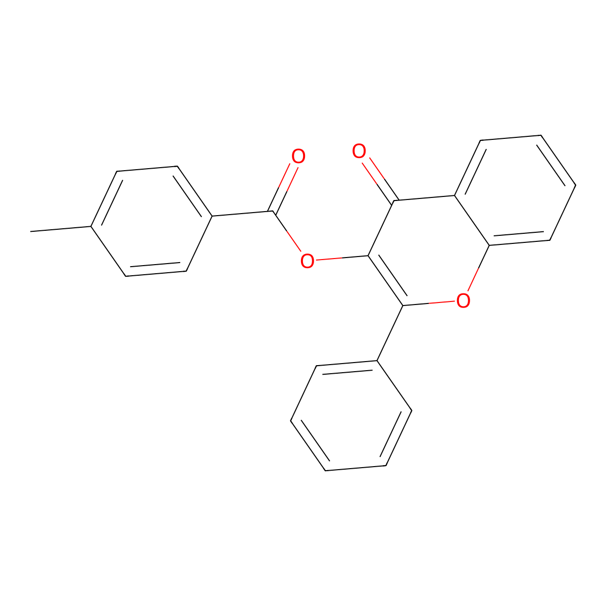 (4-Oxo-2-phenylchromen-3-yl) 4-methylbenzoate molecular structure, CAS 808784-08-9