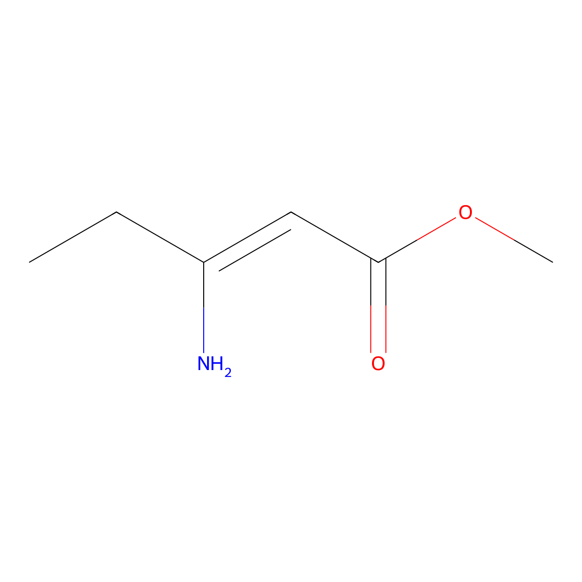 Methyl 3-aminopent-2-enoate molecular structure, CAS 80880-62-2