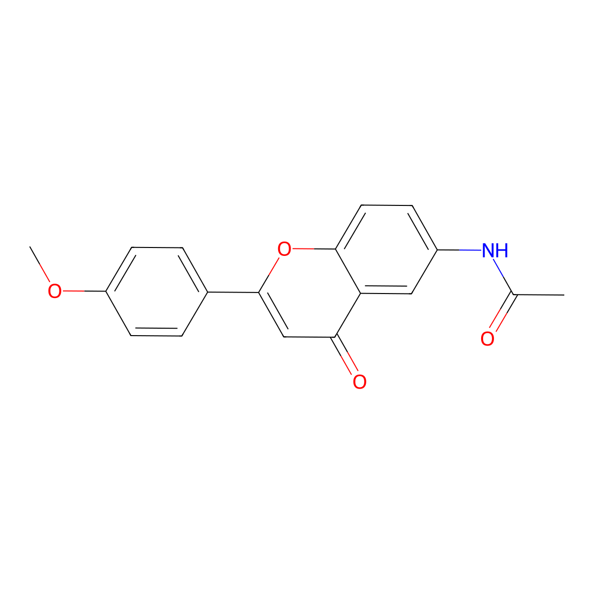 N-(2-(4-methoxyphenyl)-4-oxo-4H-chromen-6-yl)acetamide molecular structure, CAS 80881-76-1