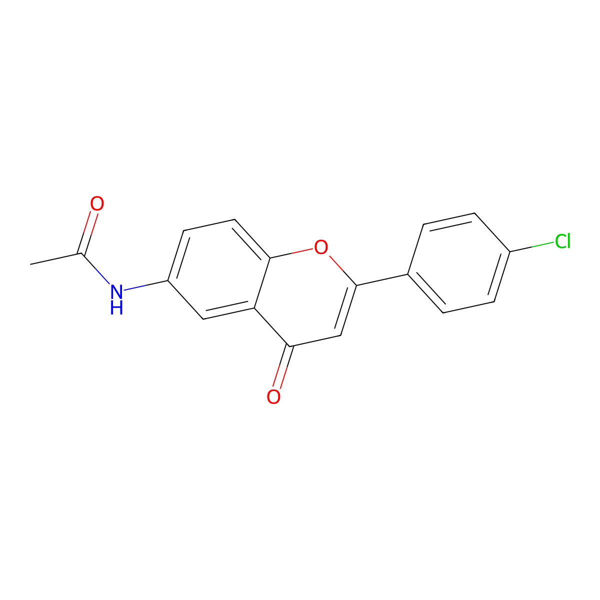 N-(2-(4-chlorophenyl)-4-oxo-4H-chromen-6-yl)acetamide molecular structure, CAS 80881-77-2