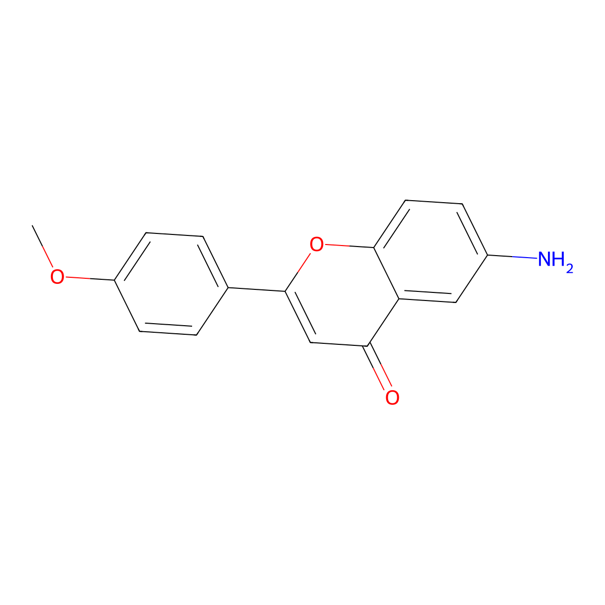 6-Amino-2-(4-methoxyphenyl)chromen-4-one molecular structure, CAS 80881-78-3