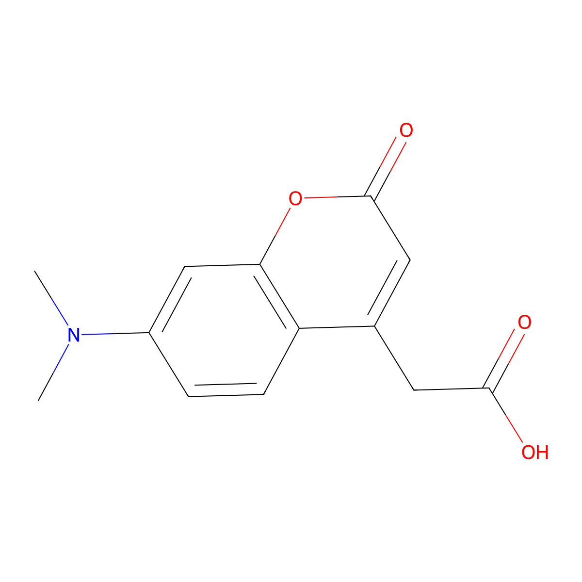 7-Dimethylaminocoumarin-4-acetic acid molecular structure, CAS 80883-54-1