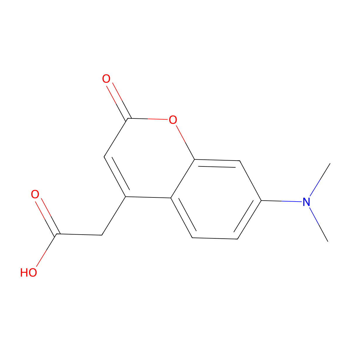 7-Dimethylaminocoumarin-4-acetic acid molecular structure, CAS 80883-54-1