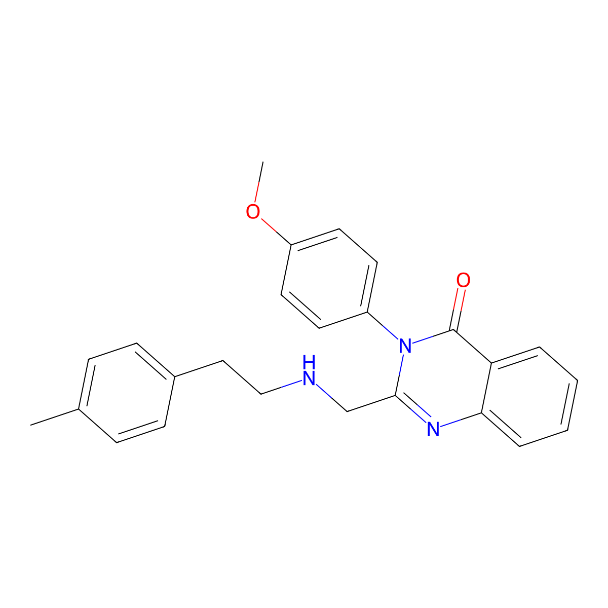 3-(4-Methoxyphenyl)-2-[[[2-(4-methylphenyl)ethyl]amino]methyl]-4(3H)-quinazolinone molecular structure, CAS 80884-15-7
