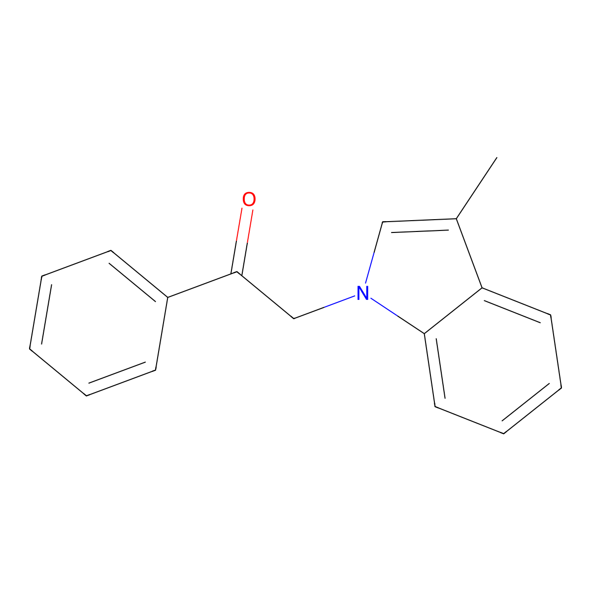 2-(3-methyl-1H-indol-1-yl)-1-phenylethanone molecular structure, CAS 80884-56-6