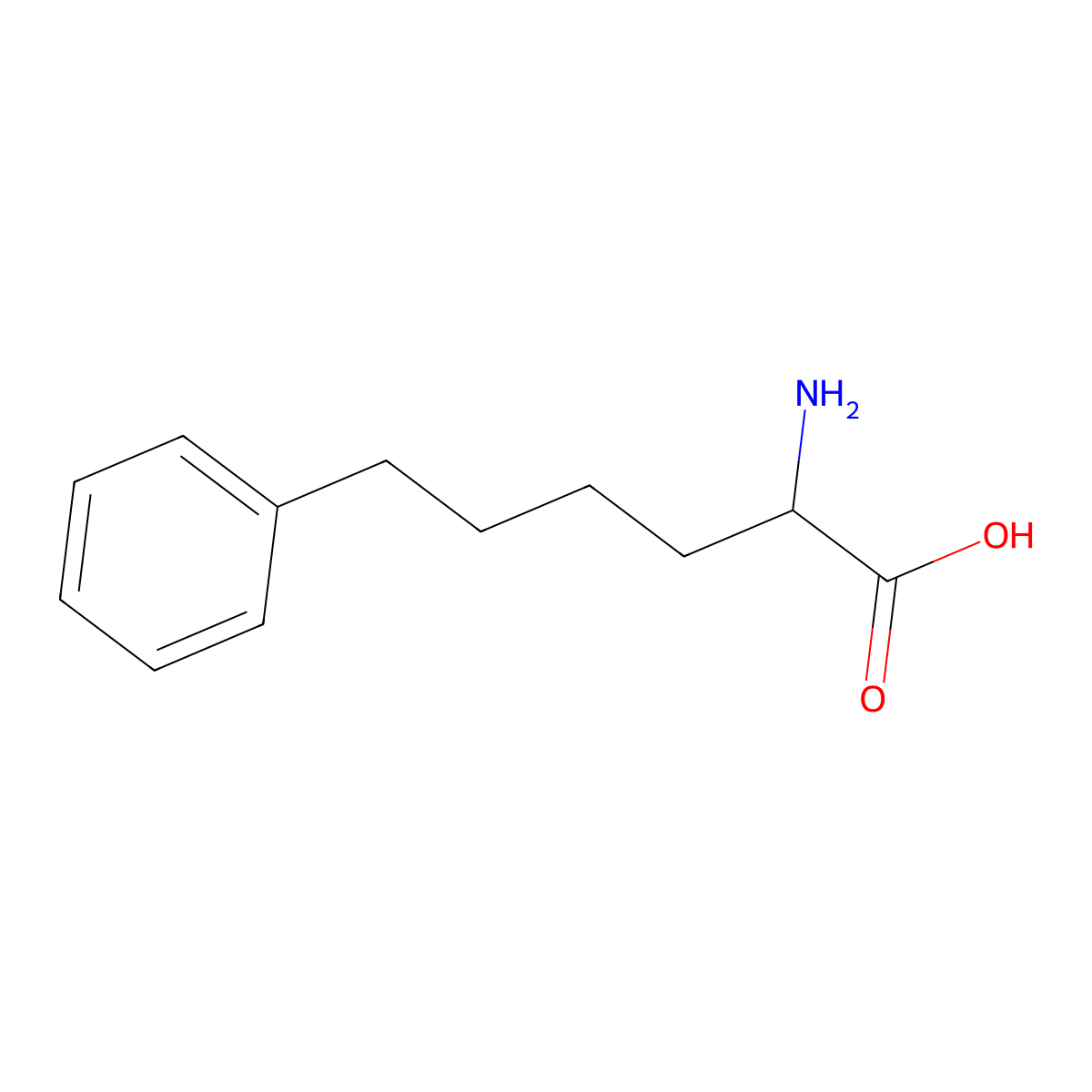 (S)-2-Amino-6-phenylhexanoic acid molecular structure, CAS 80887-26-9