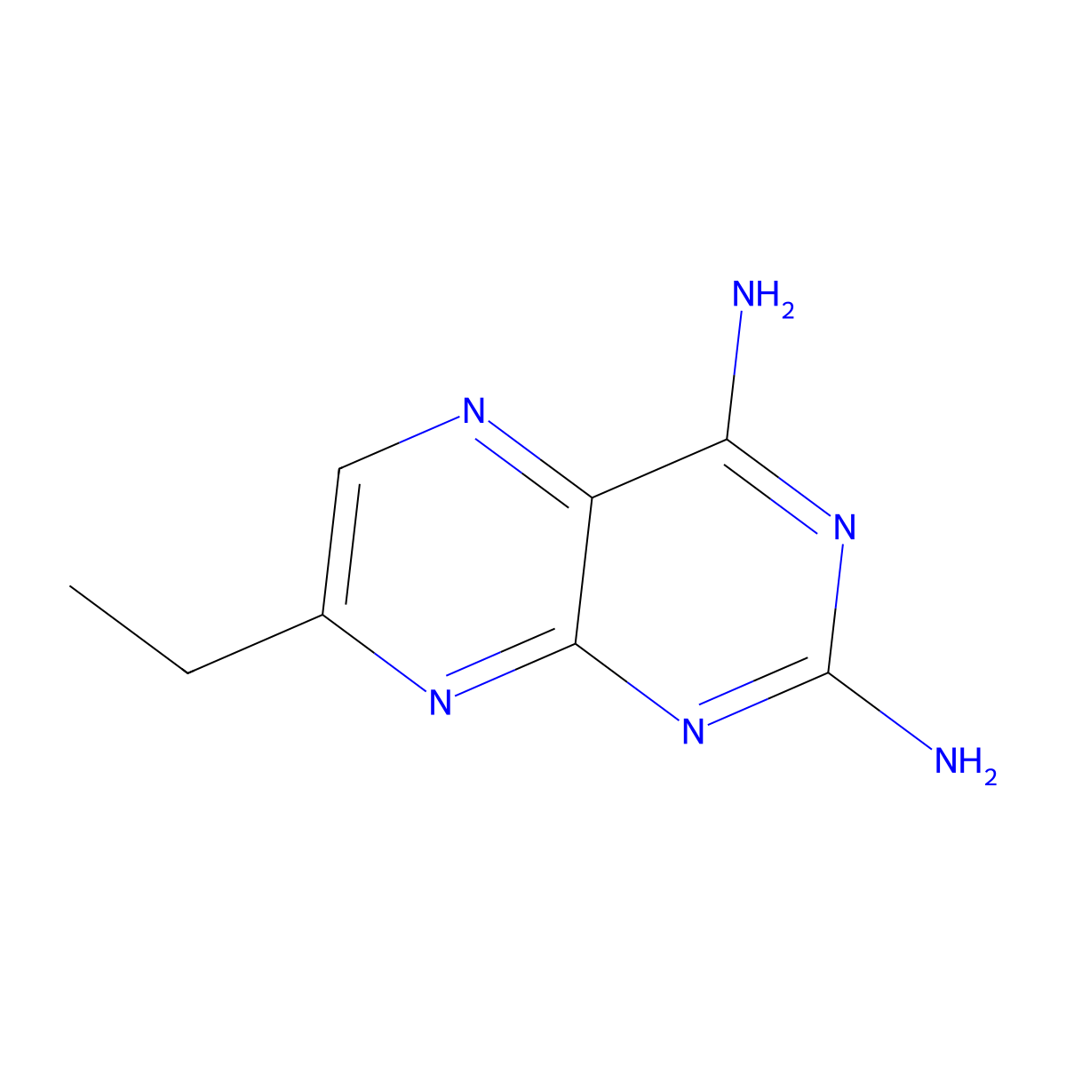 7-Ethylpteridine-2,4-diamine molecular structure, CAS 80888-13-7