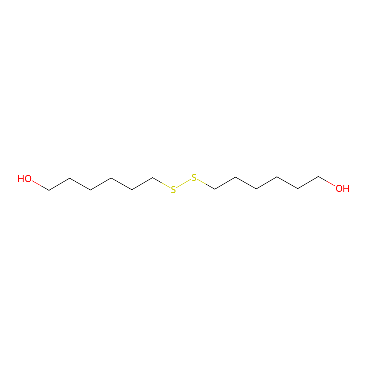 Bis(6-hydroxyhexyl)disulfide molecular structure, CAS 80901-86-6