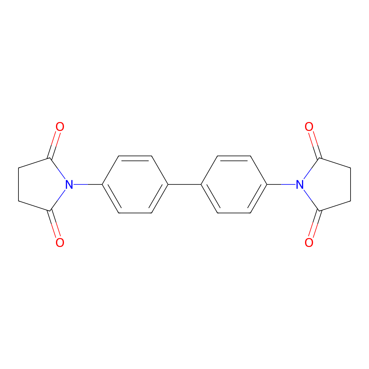 1-[4-[4-(2,5-Dioxopyrrolidin-1-yl)phenyl]phenyl]pyrrolidine-2,5-dione molecular structure, CAS 80902-25-6