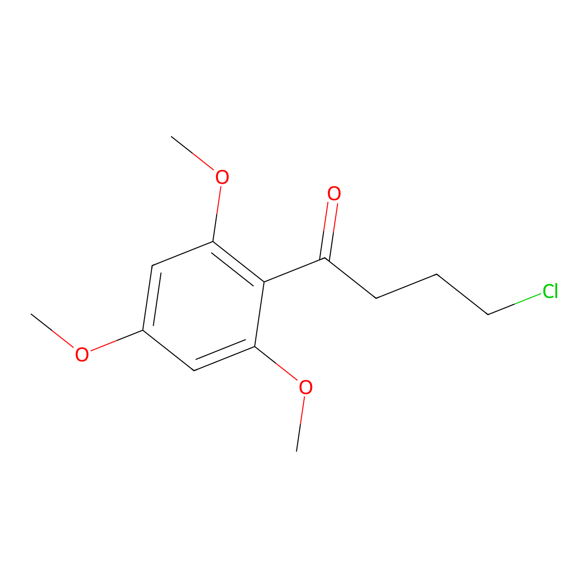 4-Chloro-2',4',6'-trimethoxybutyrophenone molecular structure, CAS 80904-51-4