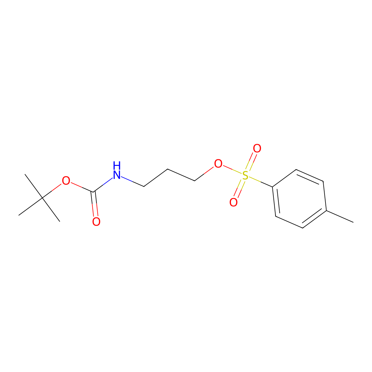 3-((Tert-butoxycarbonyl)amino)propyl 4-methylbenzenesulfonate molecular structure, CAS 80909-96-2